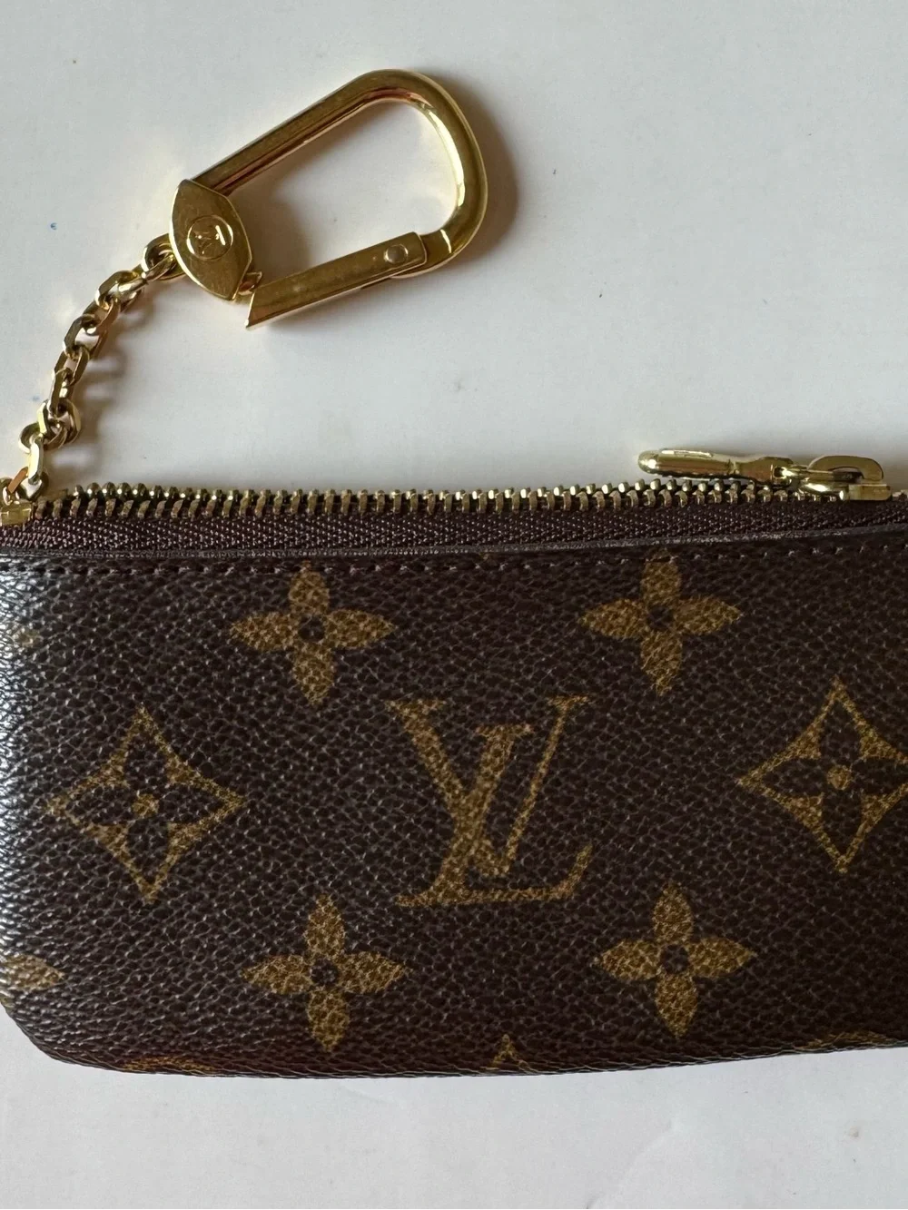 Louis Vuitton Monogram Canvas Key & Card Holder in Brown with Gold Hardware